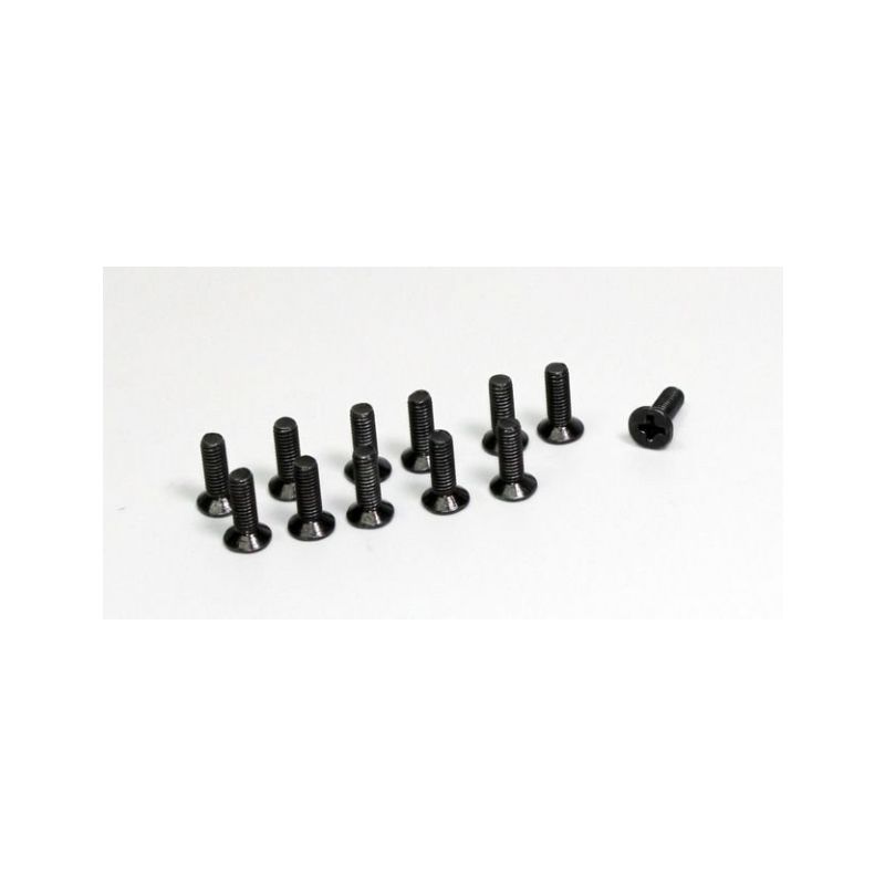 Absima 1230048 - Flat Cross Screw 3x10 (12) Buggy/Truggy - 1