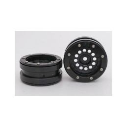 Kovové Beadlock CNC disky 1.9 PT Bullet Black/Black, 2ks - 1