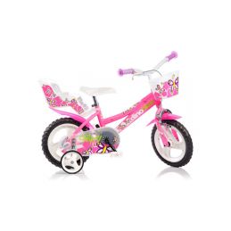 DINO Bikes - Dětské kolo 12" růžové - 1