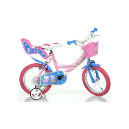 DINO Bikes - Dětské kolo 14" Pepa Pig se sedačkou a košíkem - 1