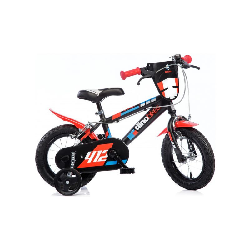 DINO Bikes - Dětské kolo 12" černo-červené - 1 DINO Bikes - Dětské kolo 12" černo-červené - 1