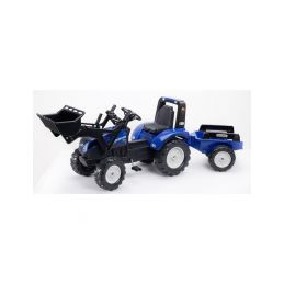 FALK - Šlapací traktor New Holland T8 s nakladačem a vlečkou - 1