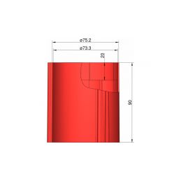 Klima Základna 75mm 3-stabilizátory červená - 1