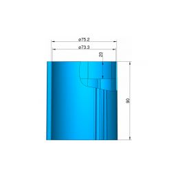 Klima Základna 75mm 3-stabilizátory modrá - 1