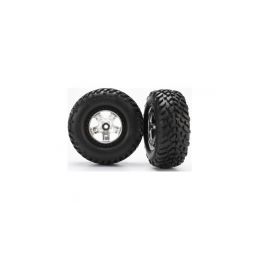 Traxxas kolo 2.2/3.0", disk SCT saténový-černý, pneu SCT (2) (2WD přední) - 1