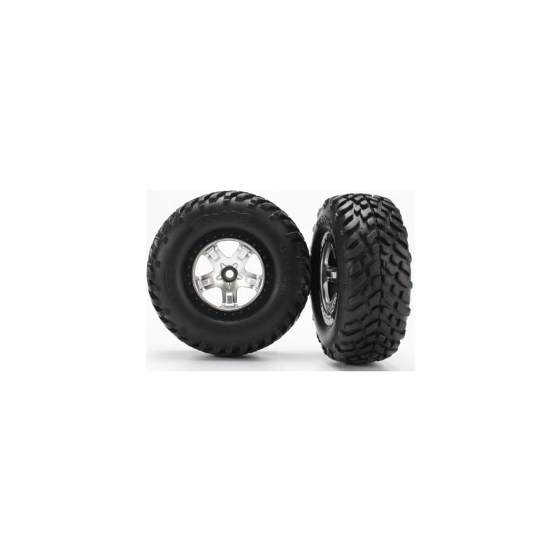 Traxxas kolo 2.2/3.0", disk SCT saténový-černý, pneu SCT (2) (2WD přední) - 1 Traxxas kolo 2.2/3.0", disk SCT saténový-černý, pneu SCT (2) (2WD přední) - 1