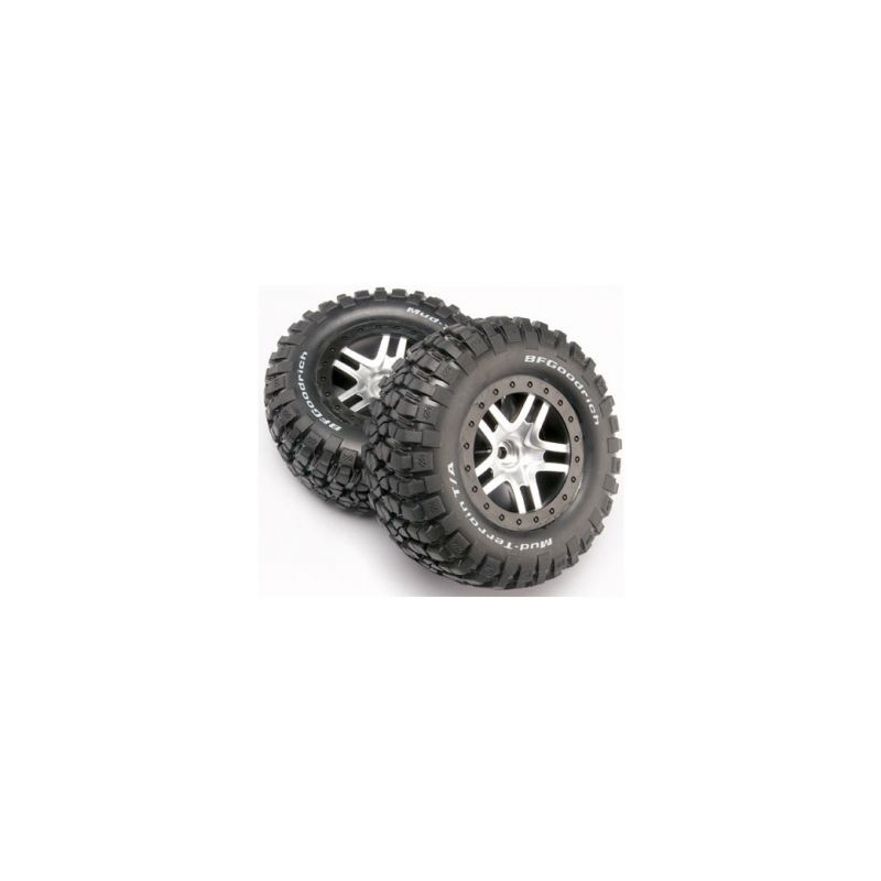 Traxxas kolo 2.2/3.0", disk SCT Split-Spoke saténový-černý, pneu KM2 (2) (2WD přední) - 1 Traxxas kolo 2.2/3.0", disk SCT Split-Spoke saténový-černý, pneu KM2 (2) (2WD přední) - 1