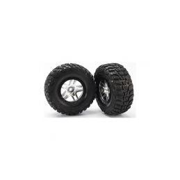 Traxxas kolo 2.2/3.0", disk SCT Split-Spoke saténový-černý, pneu Kumho (2) (2WD přední) - 1