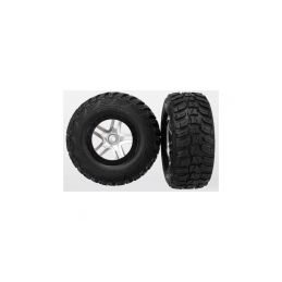 Traxxas kolo 2.2/3.0", disk SCT Split-Spoke saténový-černý, pneu Kumho (2) - 1