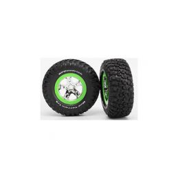 Traxxas kolo 2.2/3.0", disk SCT stříbrný-zelený, pneu KM2 (2) - 1
