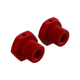 Arrma náboj kola 17mm hliník červený (2) - 1