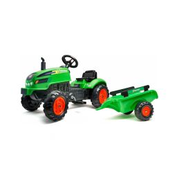 FALK - Šlapací traktor X-Tractor s vlečkou zelený - 1
