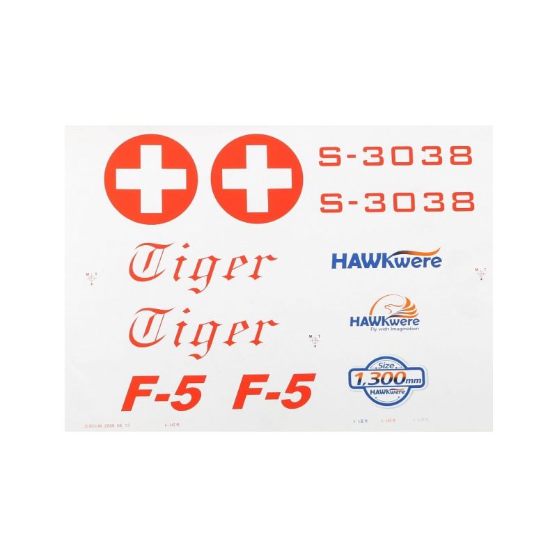F-5E Tiger - arch polepů, (Swiss Tiger) - 1 F-5E Tiger - arch polepů, (Swiss Tiger) - 1