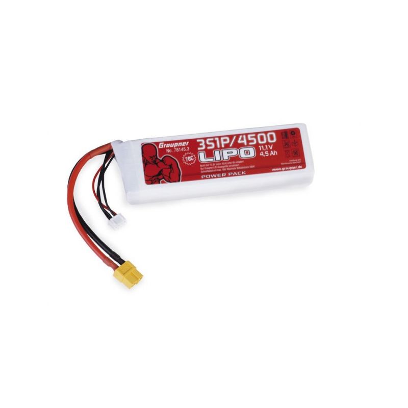 POWER PACK Li-Pol 4500mAh/11,1V 70C s XT90 konektorem - 1 POWER PACK Li-Pol 4500mAh/11,1V 70C s XT90 konektorem - 1