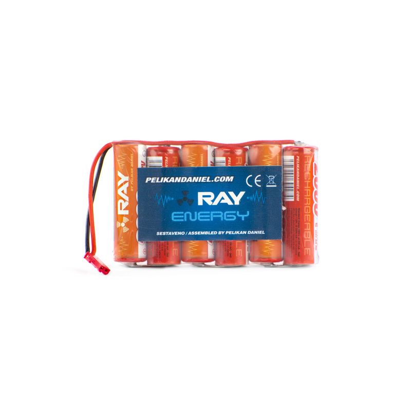 7.2V 2000AA Long RAY 6čl. pohon s BEC konektorem - 1 7.2V 2000AA Long RAY 6čl. pohon s BEC konektorem - 1