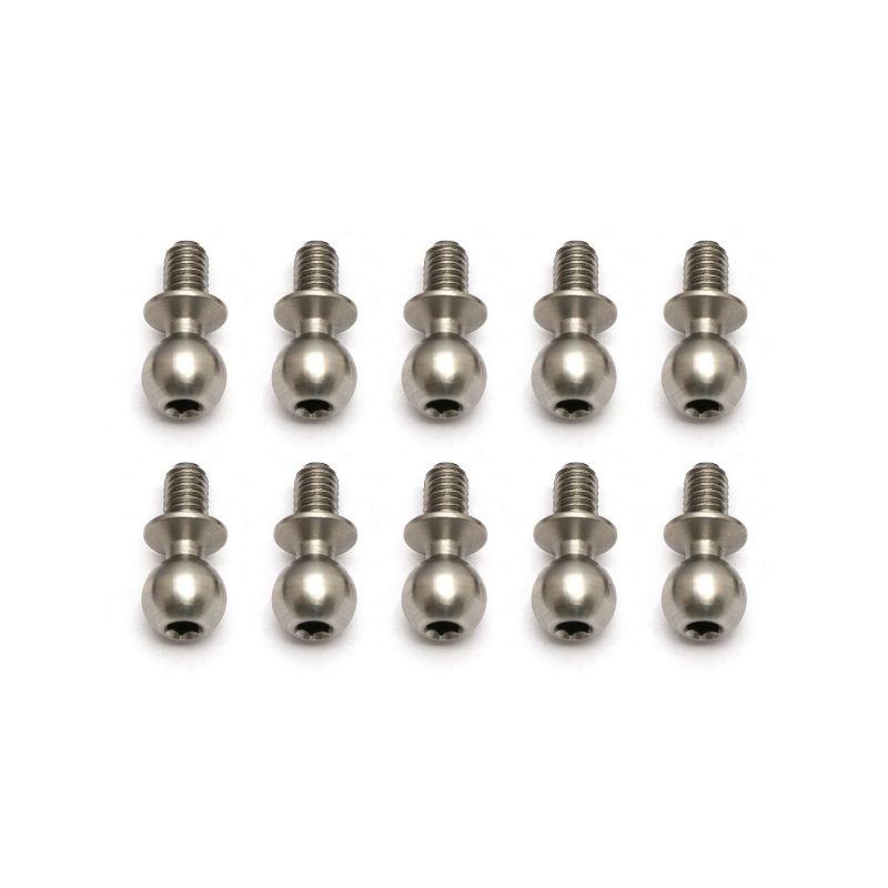 Kulové čepy, střibrné, 4mm, 10ks. - 1