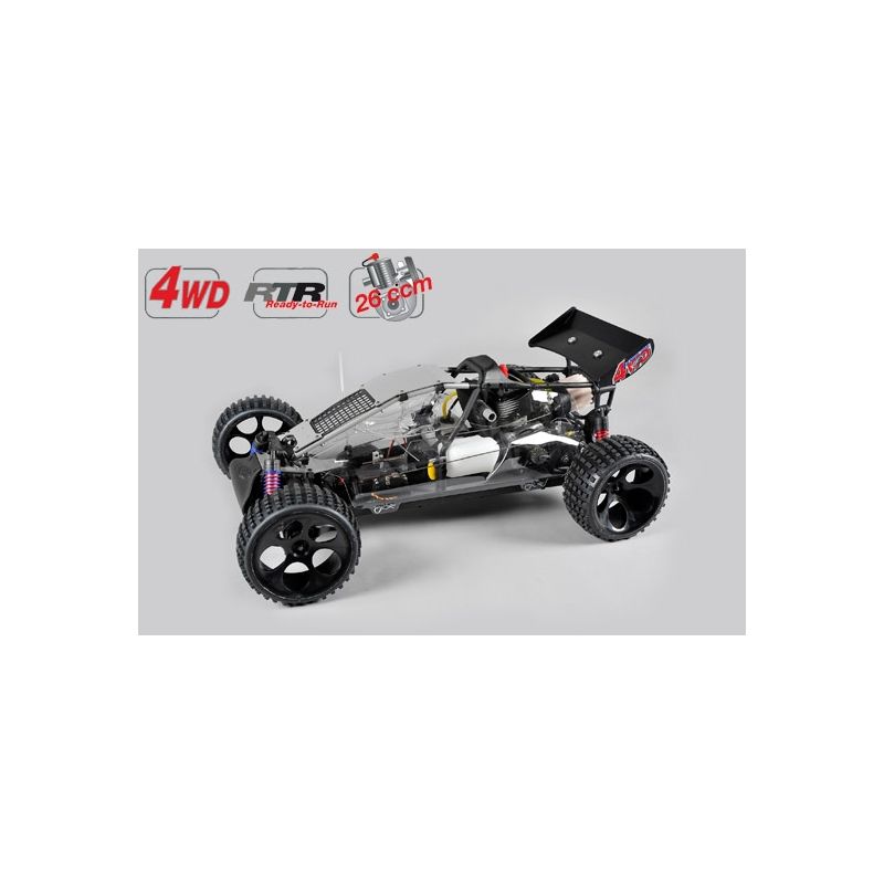 FG Buggy WB 535, 4WD, RTR, čirá karoserie - 1