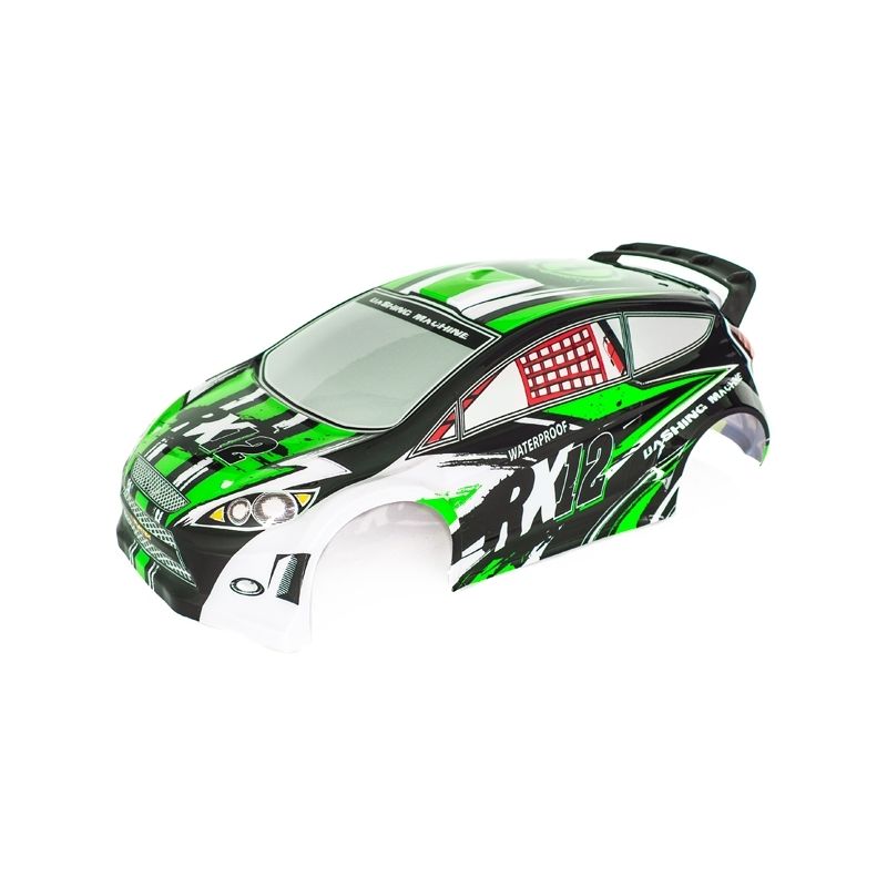RX12 zelená lakovaná lexanová karoserie - 1 RX12 zelená lakovaná lexanová karoserie - 1