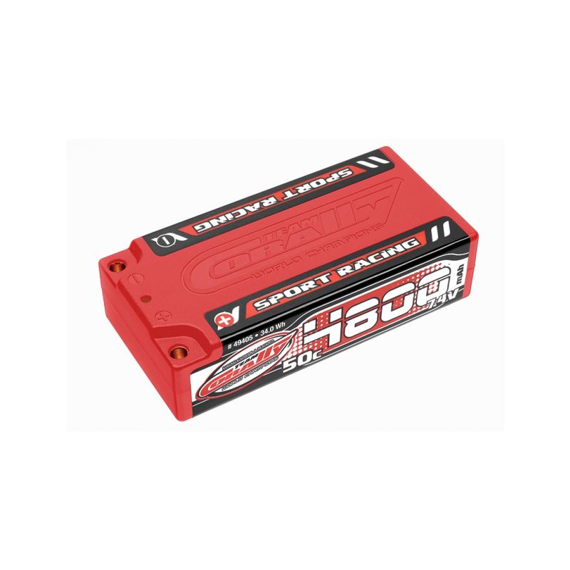 Sport Racing 50C LiPo Shorty Hardcase-4800mAh-7.4V-4mm Bullit (35,5Wh) - 1