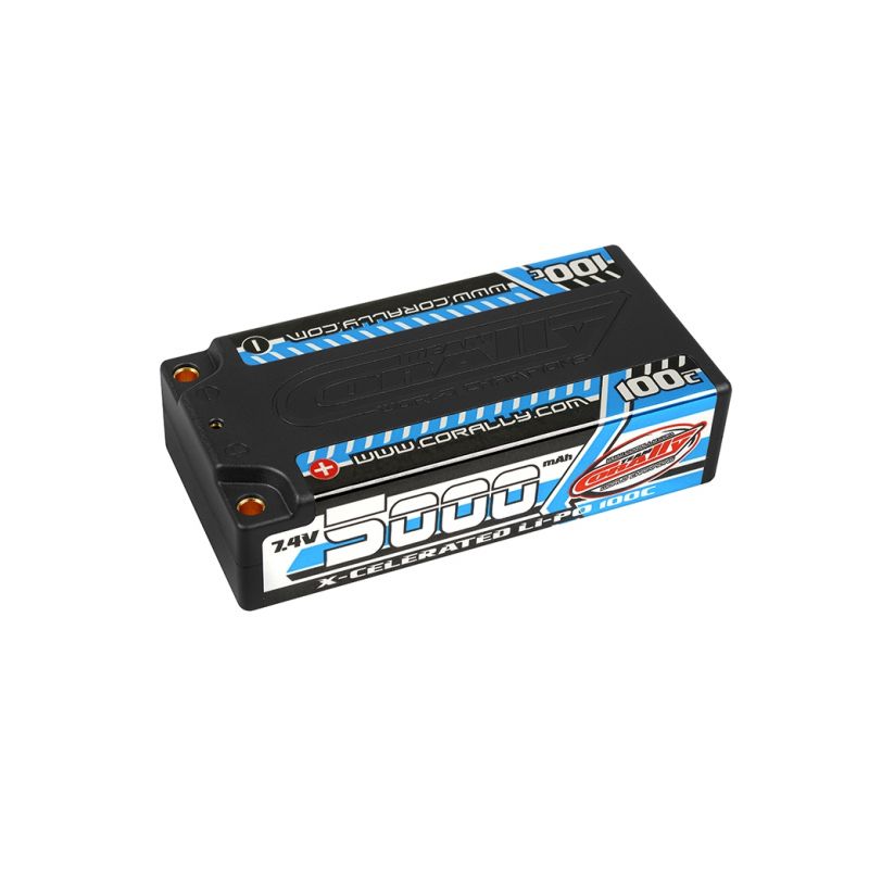 X-CELERATED 100C LiPo Shorty Hardcase-5000mAh-7.4V-G4 (35,52Wh) - 1