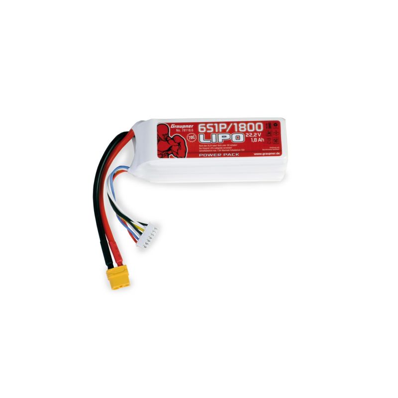 Power Pack LiPo 6/1800 22,2 V 70C XT60EB-4 - 1