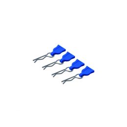 Sponky karoserie s gumovou vlaječkou - modrá, 4 ks. - 1