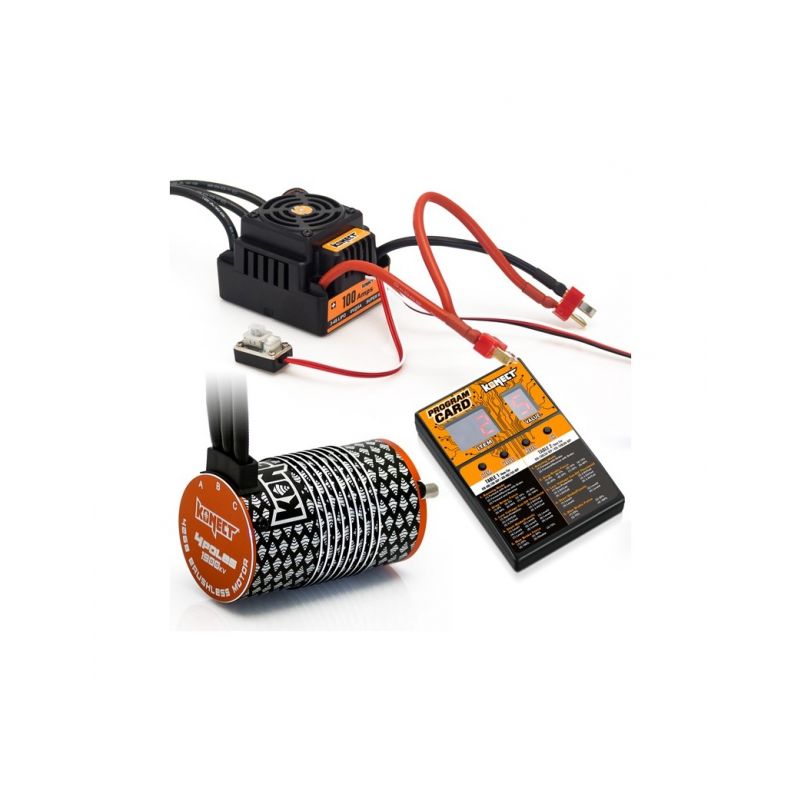 COMBO BRUSHLESS 100Amp WP s 4P 4268SL 1900Kv motorem + programovací karta - 1