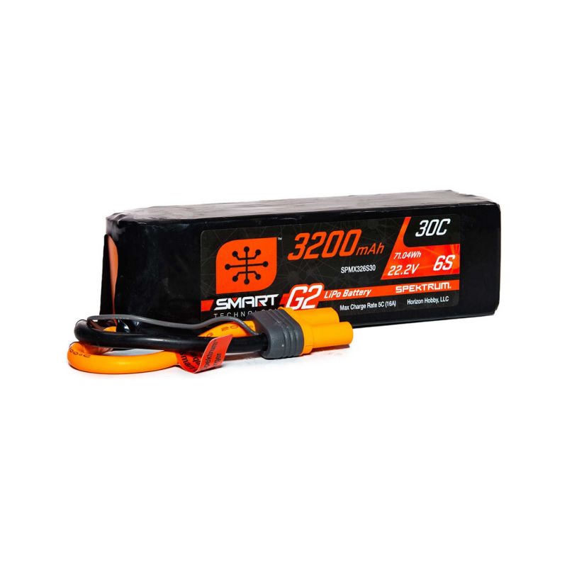 Spektrum Smart G2 LiPo 22.2V 3200mAh 30C IC5 - 1 Spektrum Smart G2 LiPo 22.2V 3200mAh 30C IC5 - 1