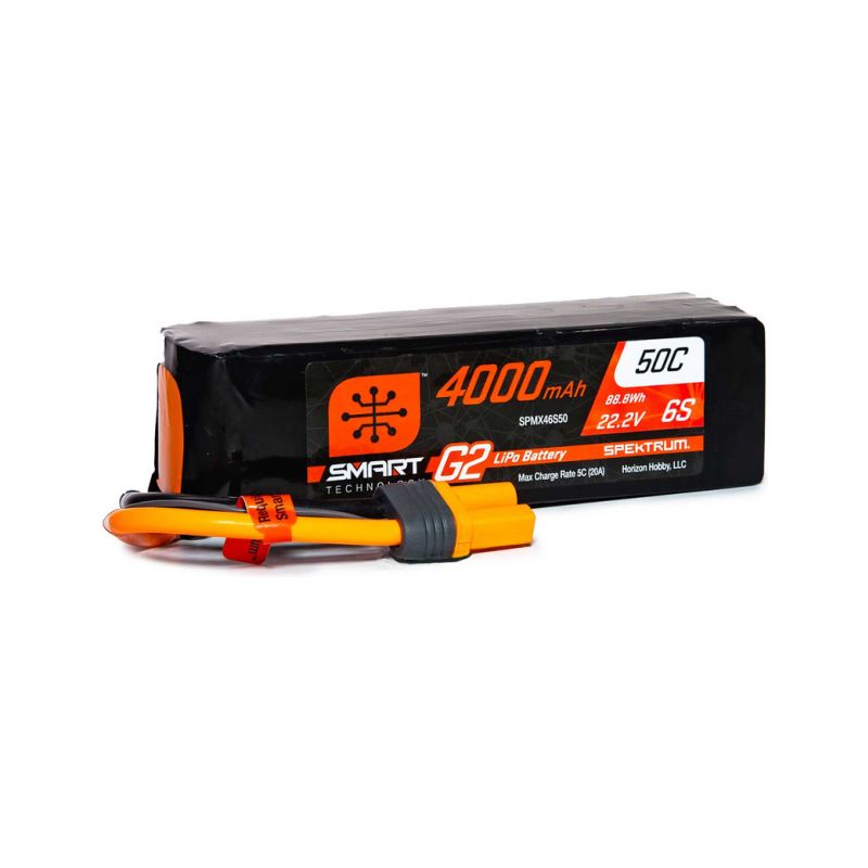 Spektrum Smart G2 LiPo 22.2V 4000mAh 50C IC5 - 1 Spektrum Smart G2 LiPo 22.2V 4000mAh 50C IC5 - 1