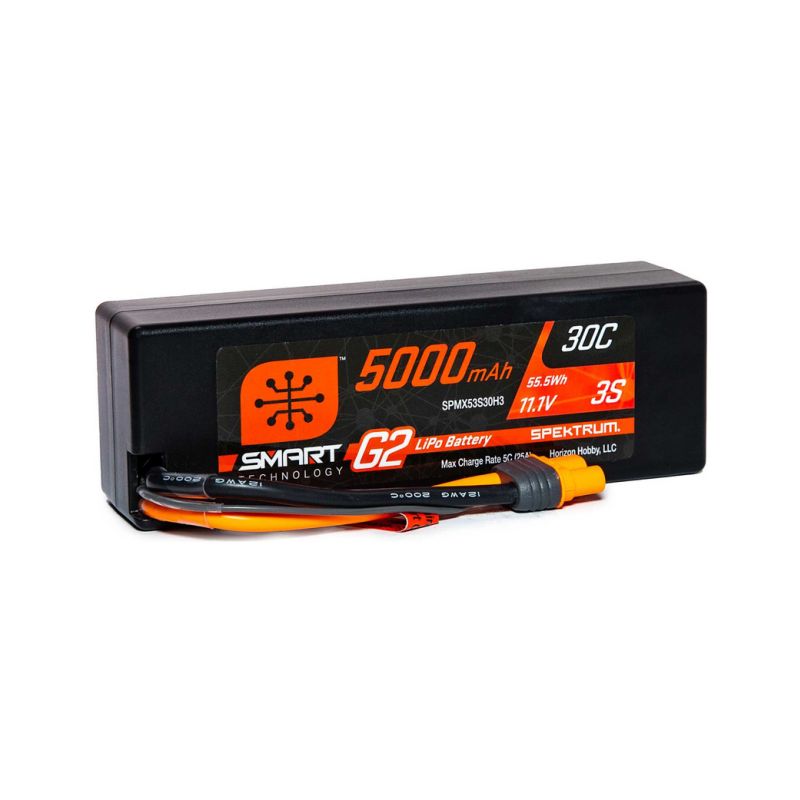 Spektrum Smart G2 LiPo 11.1V 5000mAh 30C HC IC3 - 1 Spektrum Smart G2 LiPo 11.1V 5000mAh 30C HC IC3 - 1
