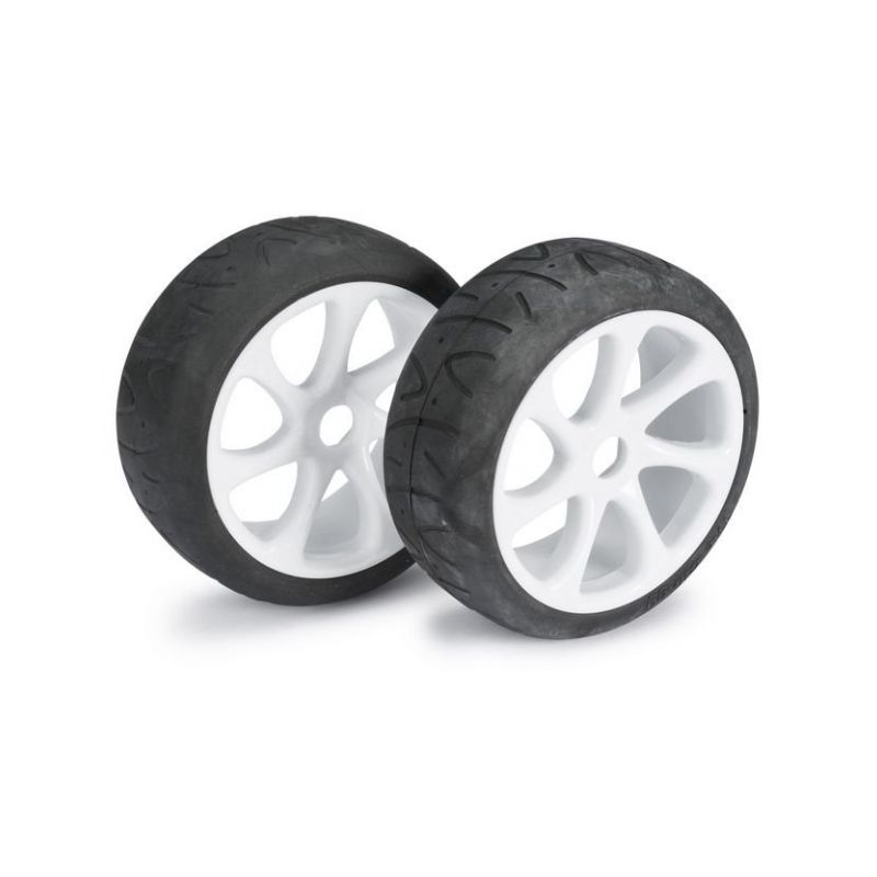 Wheel Set Buggy 7 Spoke / Street white 1:8 onroad - 1 Wheel Set Buggy 7 Spoke / Street white 1:8 onroad - 1