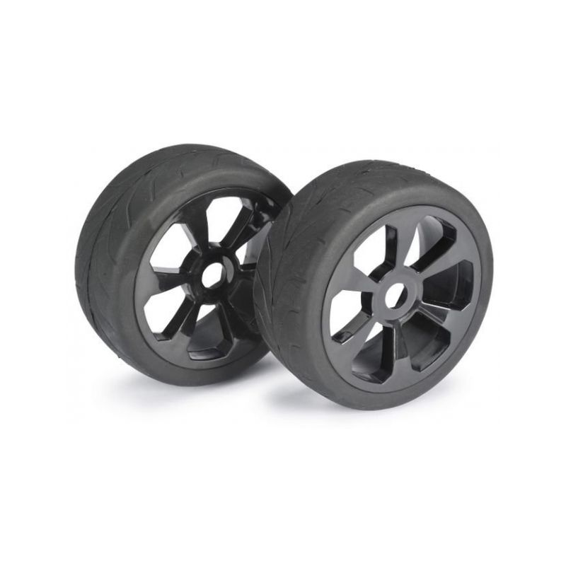 Wheel Set Buggy 6 Spoke / Street black 1:8 onroad - 1 Wheel Set Buggy 6 Spoke / Street black 1:8 onroad - 1