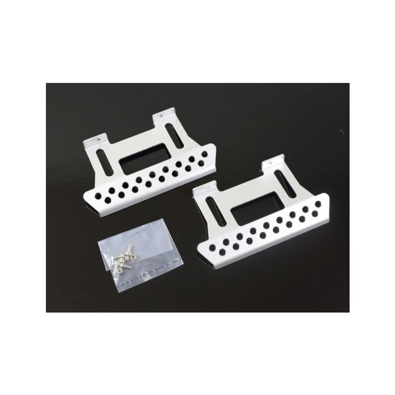 Kovové nášlapy pro Axial SCX10 / TLF stříbrné - 1 Kovové nášlapy pro Axial SCX10 / TLF stříbrné - 1