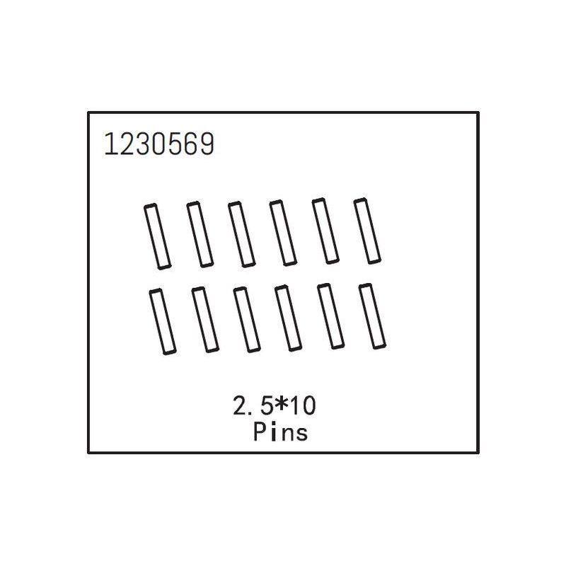 Pins 2.5*12 (12) - 1