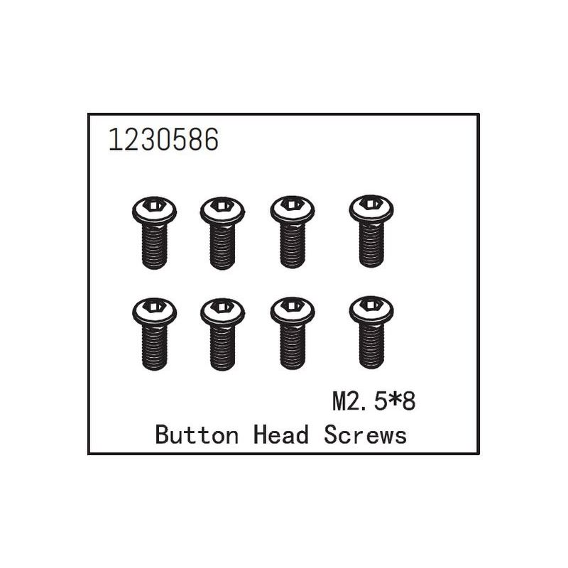 Button Head Screw M2.5*8 (8) - 1