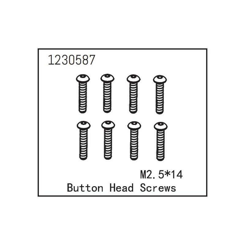 Button Head Screw M2.5*14 (8) - 1