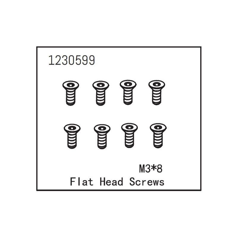 Flat Head Screw M3*8 (8) - 1