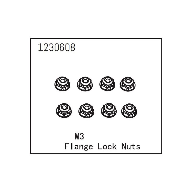 Flange Lock Nut M3 (8) - 1