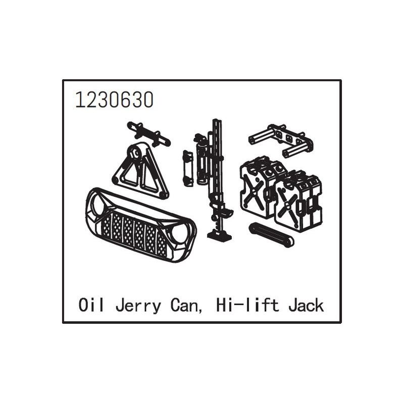 Grill, Oil Jerry Can and High Lift Jack - 1