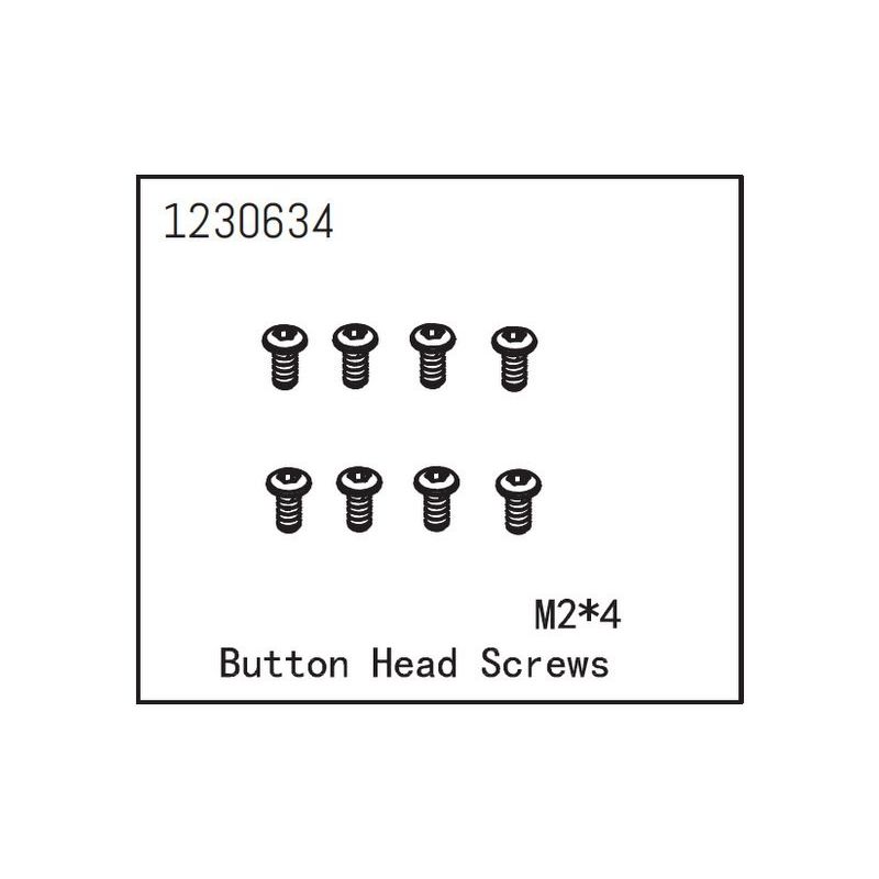 Button Head Screw M2*4 (8) - 1