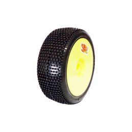 1/8 RICKY COMPETITION OFF ROAD gumy nalepené gumy, SUPER SOFT směs, žluté disky, 2ks. - 1
