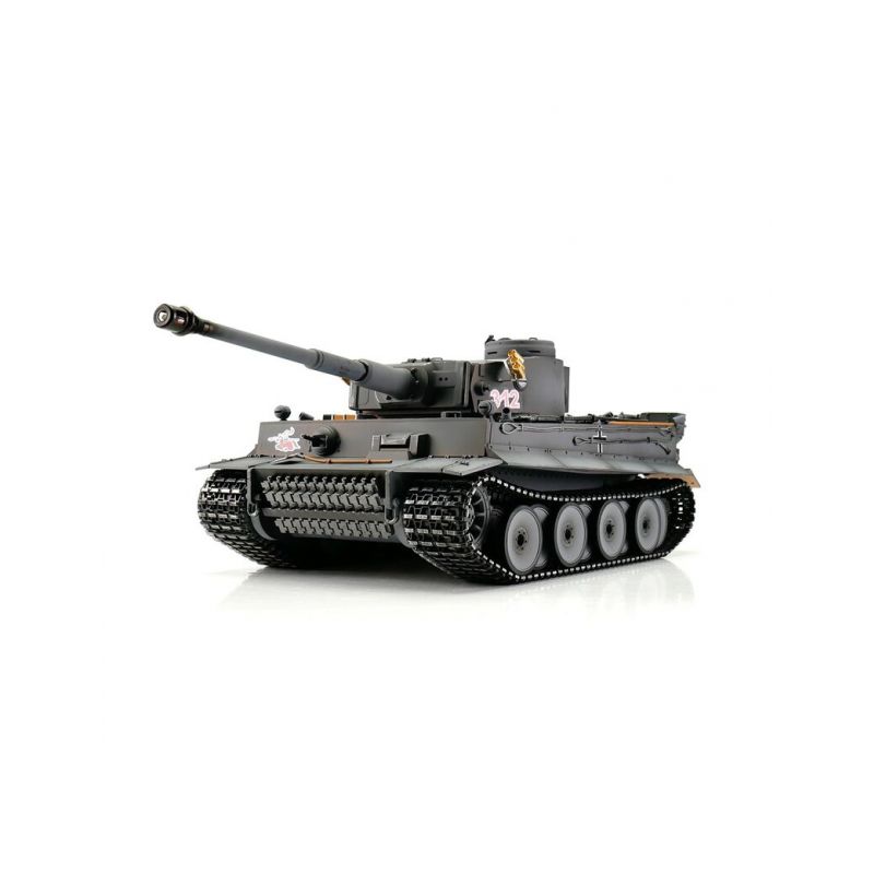 TORRO tank PRO 1/16 RC Tiger I dřívější verze šedá kamufláž - infra IR - kouř z hlavně - 1