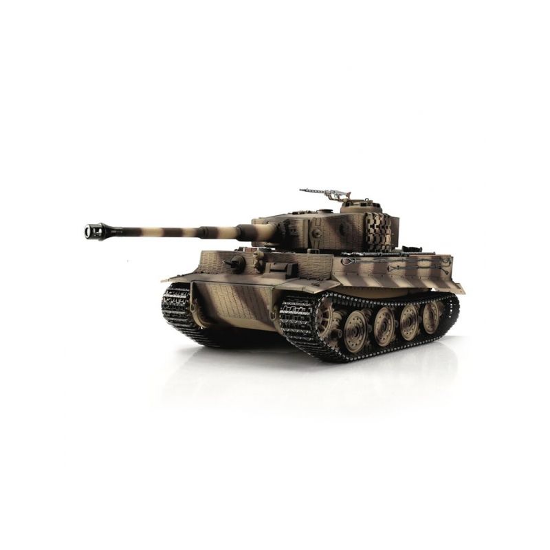 TORRO tank PRO 1/16 RC Tiger I pozdní verze pouštní kamufláž - infra IR - kouř z hlavně - 1