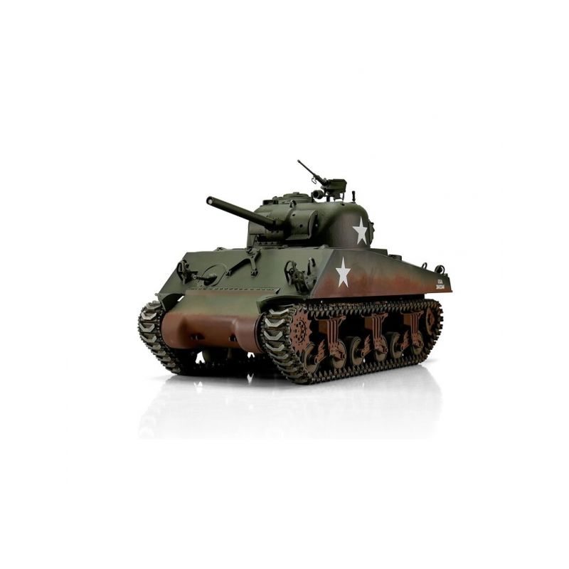 TORRO tank PRO 1/16 RC M4A3 Sherman 75mm kamufláž zelená - infra IR - kouř z hlavně - 1