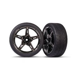 Traxxas kolo 1.9", černě chromovaný disk, pneu Response (2) (přední) - 1
