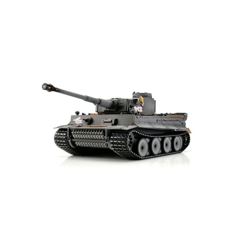 TORRO tank PRO 1/16 RC Tiger I dřívejší verze šedá kamufláž - BB - kouř z hlavně - 1