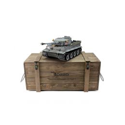 TORRO tank PRO 1/16 RC Tiger I dřívejší verze šedá kamufláž - BB - kouř z hlavně - 3