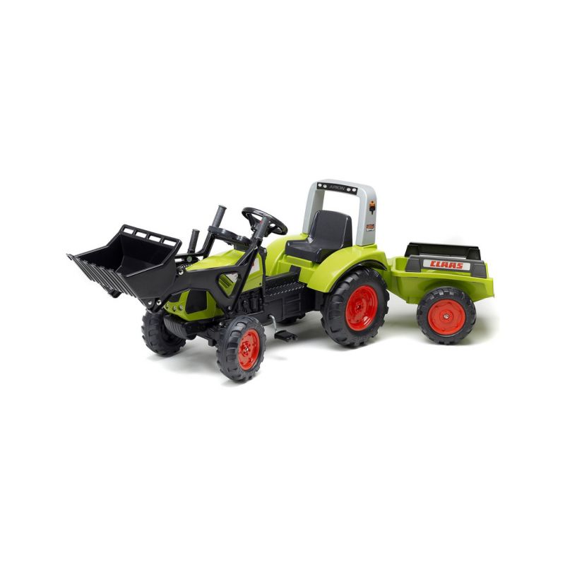 FALK - Šlapací traktor Claas Arion 430 s nakladačem a vlečkou - 1 FALK - Šlapací traktor Claas Arion 430 s nakladačem a vlečkou - 1