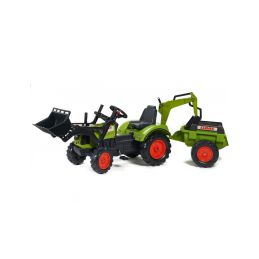 FALK - Šlapací traktor Claas Arion 430 s nakladačem, rypadlem a vlečkou - 1