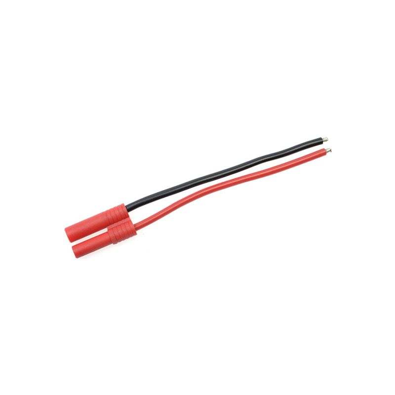 Konektor zlacený 4.0mm samec s kabelem 14AWG 10cm - 1 Konektor zlacený 4.0mm samec s kabelem 14AWG 10cm - 1